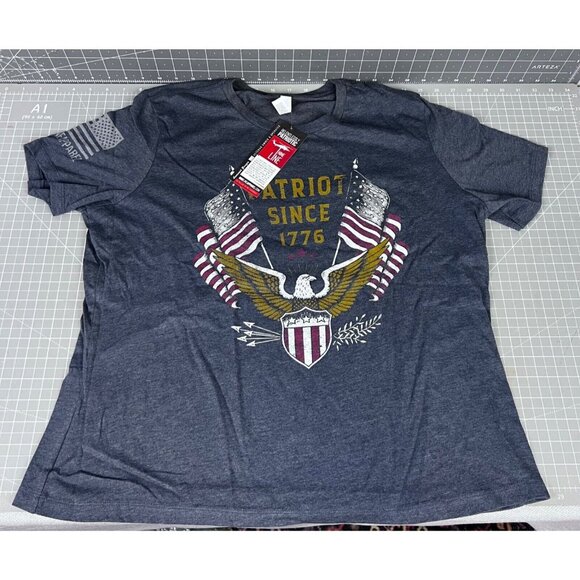 Nine Line Apparel Women's  "Patriot Since 1776" T-Shirt XL Navy Blue - Picture 1 of 7
